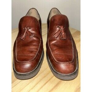 Enzo Angiolini Brown Leather With Tassels Loafers Size 6.5